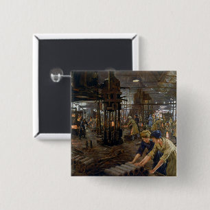 1. Weltkrieg 1918 Frauen in einer Munitionsfabrik Button