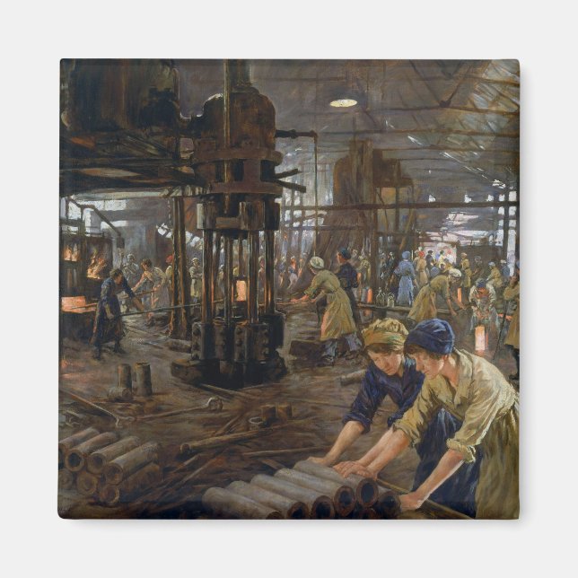 1. Weltkrieg 1918 Frauen in einer Munitionsfabrik Magnet (Vorne)