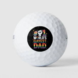 #1 Weltweit schwulster Vater Lustiger Vatertag LGB Golfball