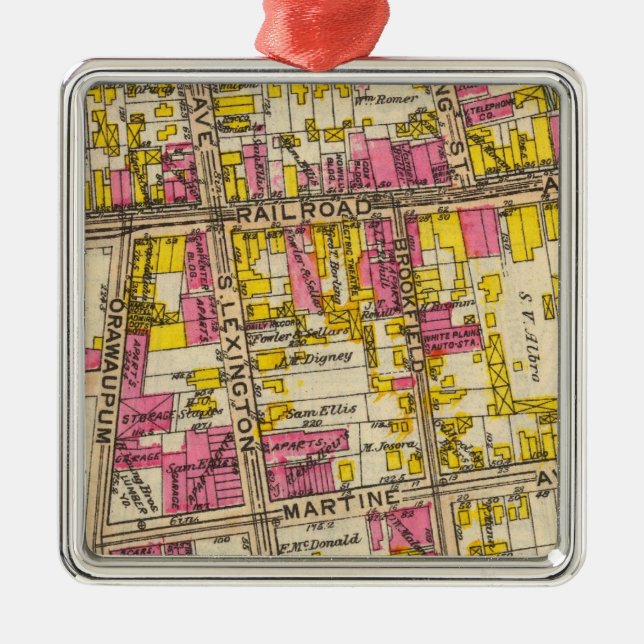 1 White Plains Ornament Aus Metall (Vorne)