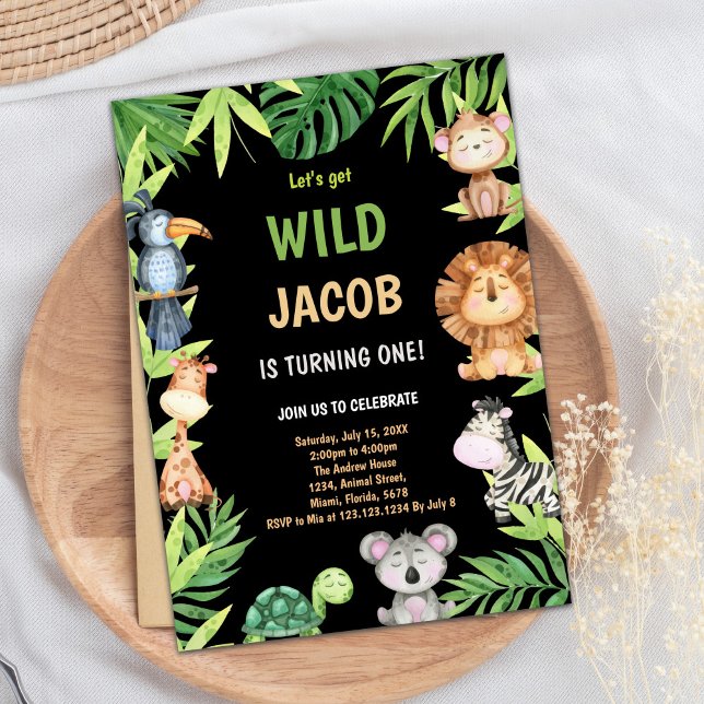 1. Wilde Einladung zum Geburtstag (1st Wild One Birthday Invitations)