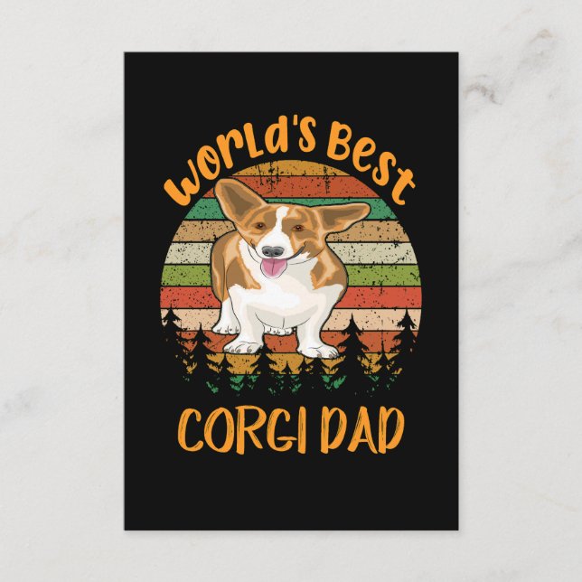 1 World's Best Corgi Dad Begleitkarte (Vorderseite)