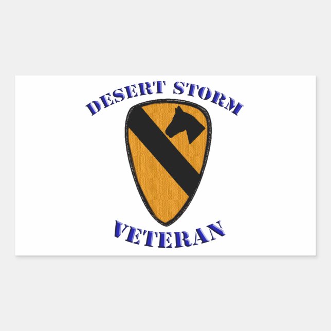 1. Wüste Storm Veteran Rechteckiger Aufkleber (Vorderseite)