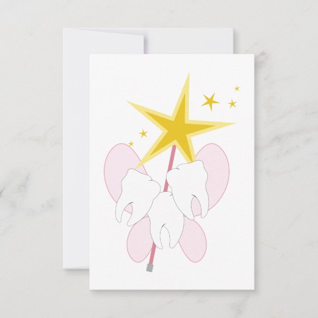 1. Zahnfee-Besuch Dankeskarte (Vorderseite)