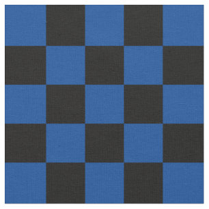 1-Zoll-Karo-Schwarz-Blau-Checkerboard Stoff