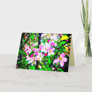 1APPLE BLOSSOMS BRILLANTE PETITE CARTE DE SALUT