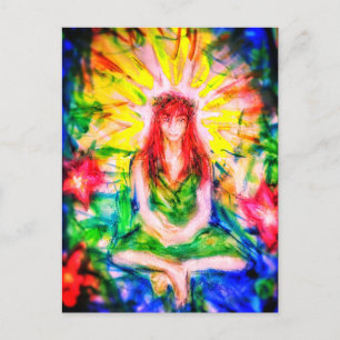 1BRIGHT FaeMeditat(M) Aquarellkunst Postkarte