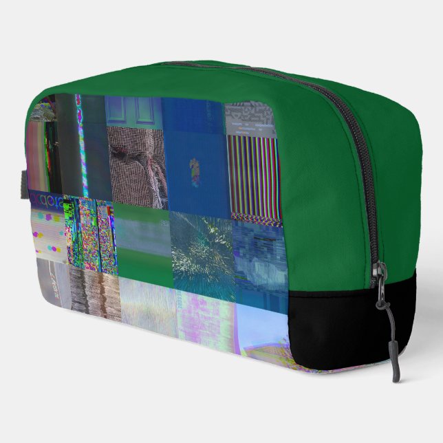 1C9984DA Glitch Art Digitale Verzerrung Vaporwave Waschbeutel (Rechte Ecke)