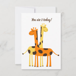 1er anniversaire Carte de remerciements