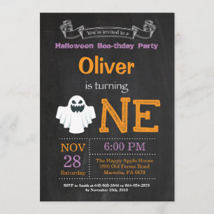 1er Anniversaire Halloween Fête Invitation