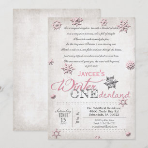1er anniversaire hiver Onederland Invitation