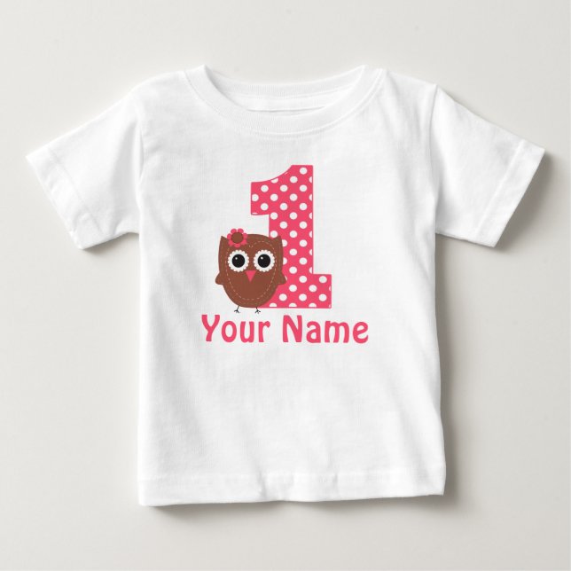 1er Anniversaire Petite Chouette T-shirt personnal (Devant)