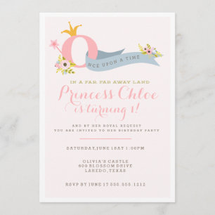 1er anniversaire Princess Party Invitation
