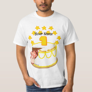 1er Anniversaire Souris de fête t-shirts personnal