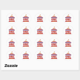 1er Anniversaire Stickers Cirque Personnalisé