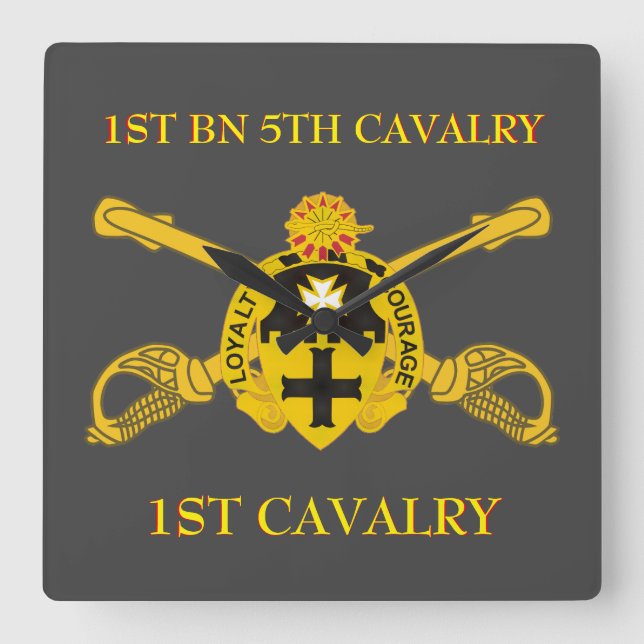 1ER BATAILLE 5E CAVALRY 1ER CAVALRY HORLOGE (Recto)