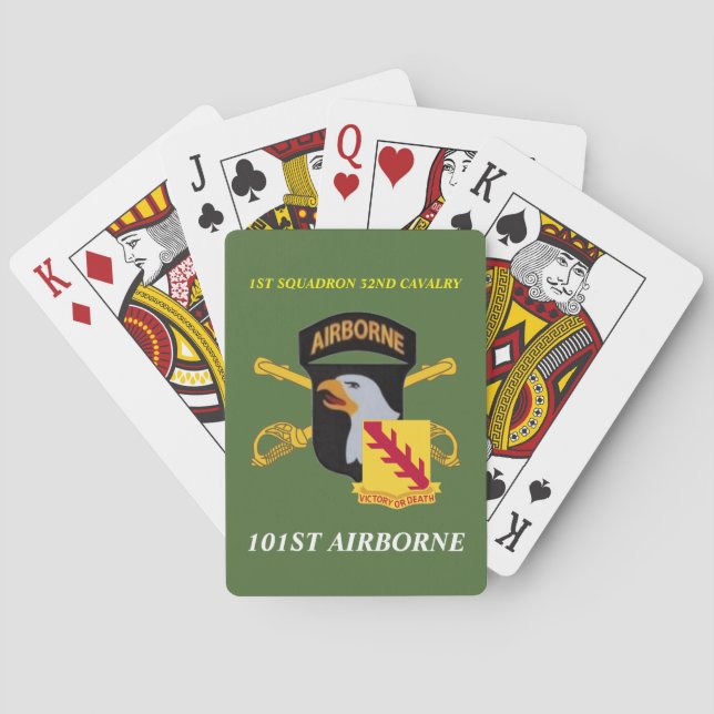 1ER CARTES DE JEU SQUADRON 32E CAVALRY 101E ABN (dos)