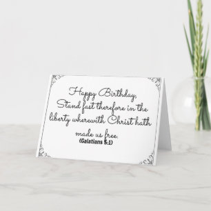 1er mai Bible carte d'anniversaire avec Galatians