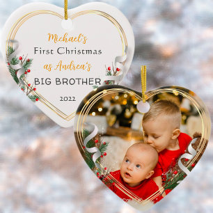 1er Noël Big Brother Love Gold Frame Photo