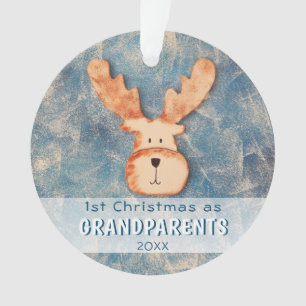 1er Noël en grands-parents Mets Deer Holiday