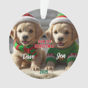 1er Noël Golden Retriever Personnalisé