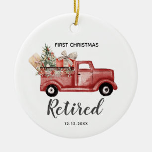 1er Noël personnalisé Ornement à la retraite