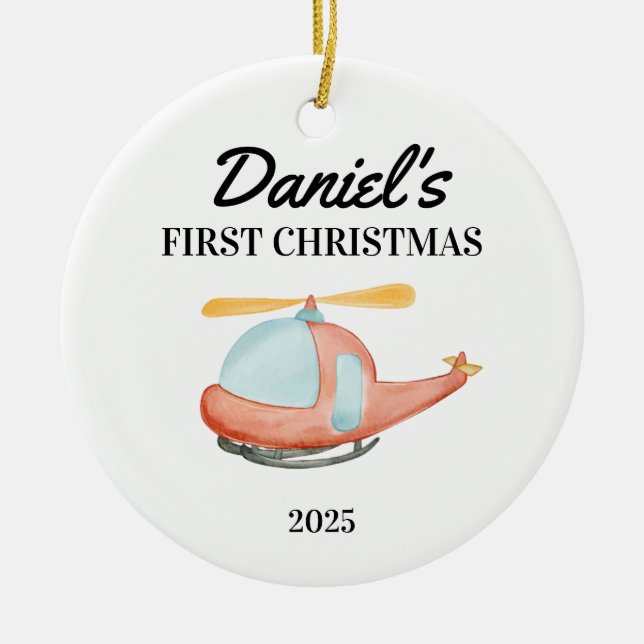 1er Ornement de Noël du bébé personnalisé, (Devant)