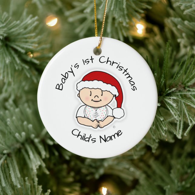 1er ornement de Noël pour bébé - Personnalisé (Arbre)