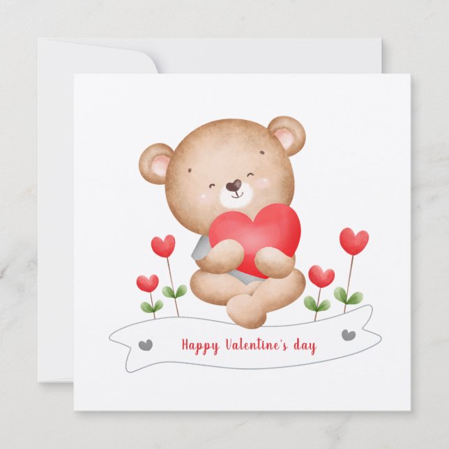 1er Saint Valentin garçon Saint Valentin Carte de  (Devant)