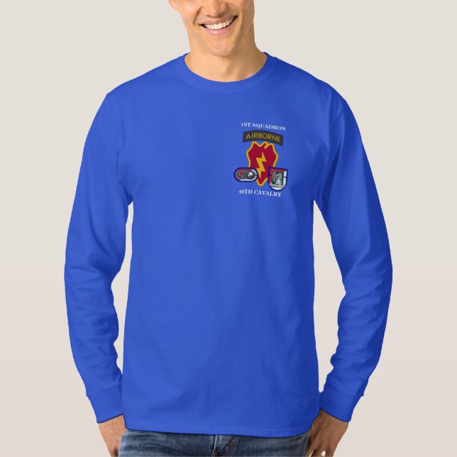 1ER SQUADRON 40E CAVALRY L/S T-SHIRT (Devant)