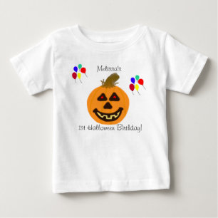 1er T-shirt Citrouille et ballons d'Halloween