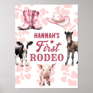 1ère affiche d'anniversaire Rodeo Pink