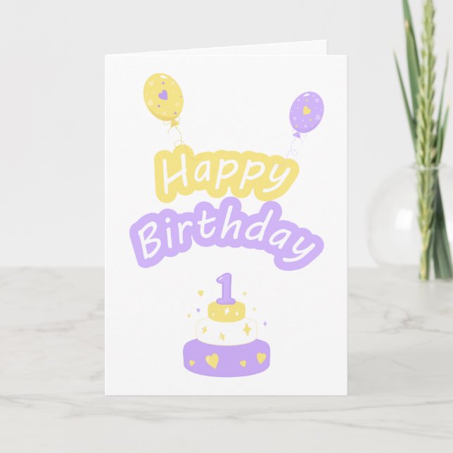 1ère carte d'anniversaire (Devant)