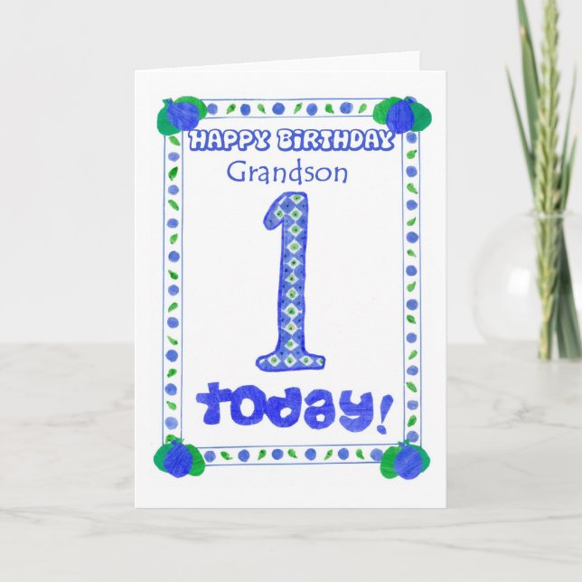 1ère carte d'anniversaire pour un petit garçon (Devant)