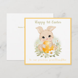 1ère carte Pâques lapin, petite-fille Carte Pâques