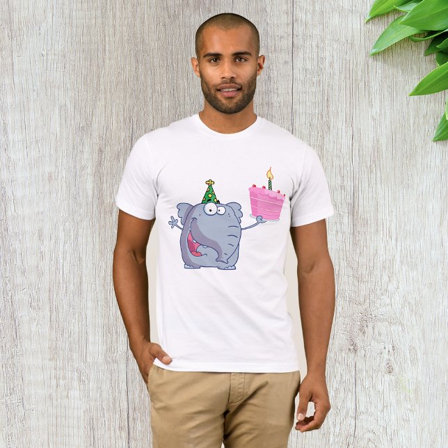1ère fête d'anniversaire Elephant Mens T-shirt (Créateur téléchargé)