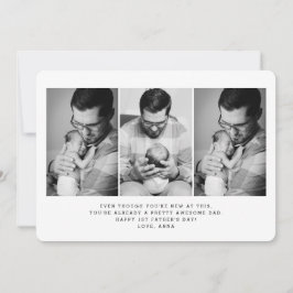 1ère Fête des pères 3 Carte de voeux photo