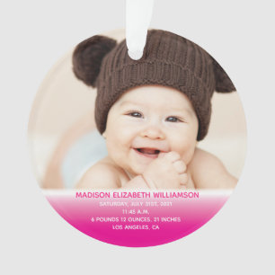 1ère photo de bébé rose Noël