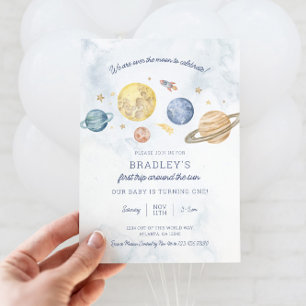 1ère visite autour du soleil Invitation d'annivers