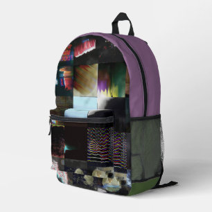 1FB1F9F4 Cyberpunk-Glitch-Art-Mosaik-Abstrakt Bedruckter Rucksack