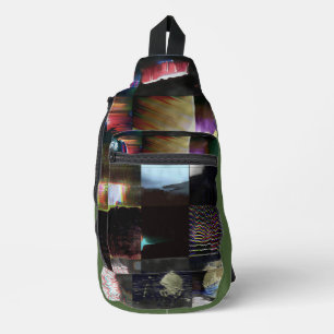 1FB1F9F4 Cyberpunk-Glitch-Art-Mosaik-Abstrakt Crossbody Bag