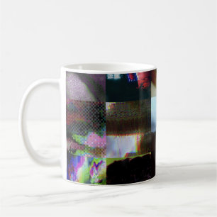 1FB1F9F4 Cyberpunk-Glitch-Art-Mosaik-Abstrakt Kaffeetasse
