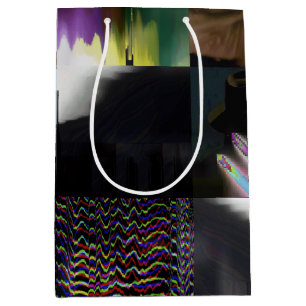 1FB1F9F4 Cyberpunk-Glitch-Art-Mosaik-Abstrakt Mittlere Geschenktüte