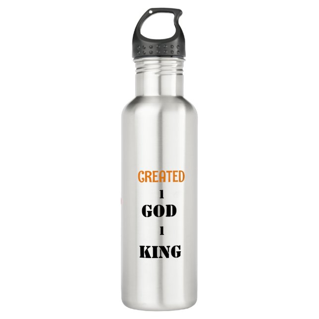 1God1King erstellt durch Collection Specialty Tass Edelstahlflasche (Vorderseite)