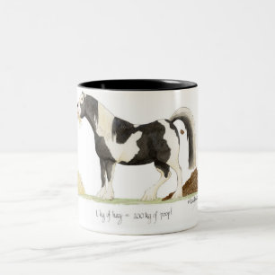 "1kg des Heus = des 100kg von kacken!" Becher Zweifarbige Tasse