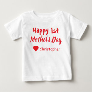 1re Fête des mères T-shirt bébé