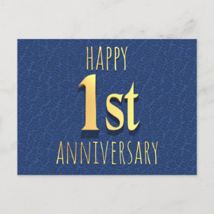 1st Anniversary Feiertagspostkarte