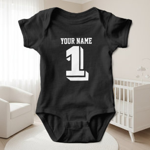 1St Birthday Football Jersey Nummer Baby Bodysuit Strampler