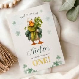 1st Birthday Invitation Card - St. Patrick's Day Folieneinladung