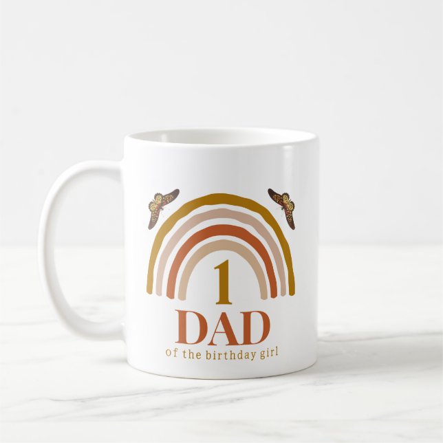 1st birthday of girl customized dad kaffeetasse (Links)